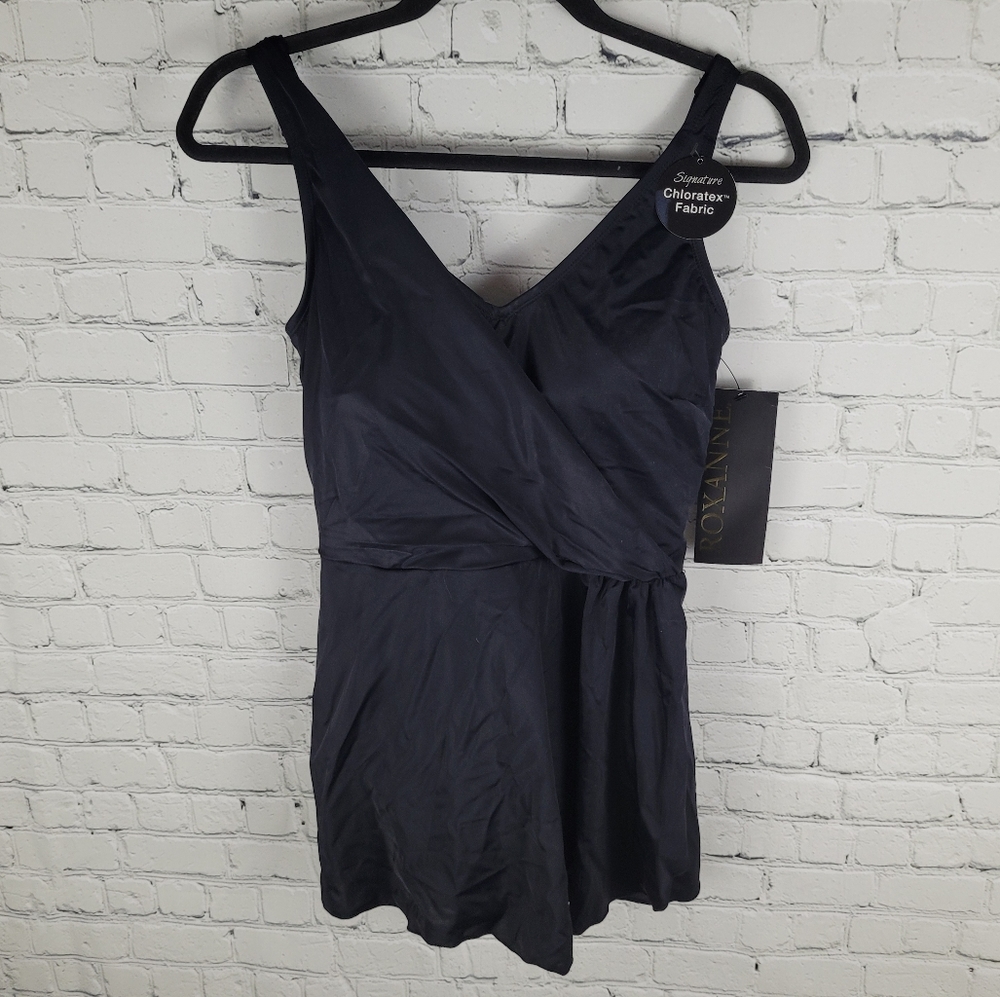 ROXANNE | shirred skirted one piece modest bathing suit swim dress